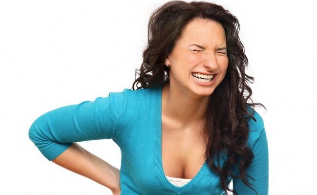 Back pain due to thoracic osteochondrosis